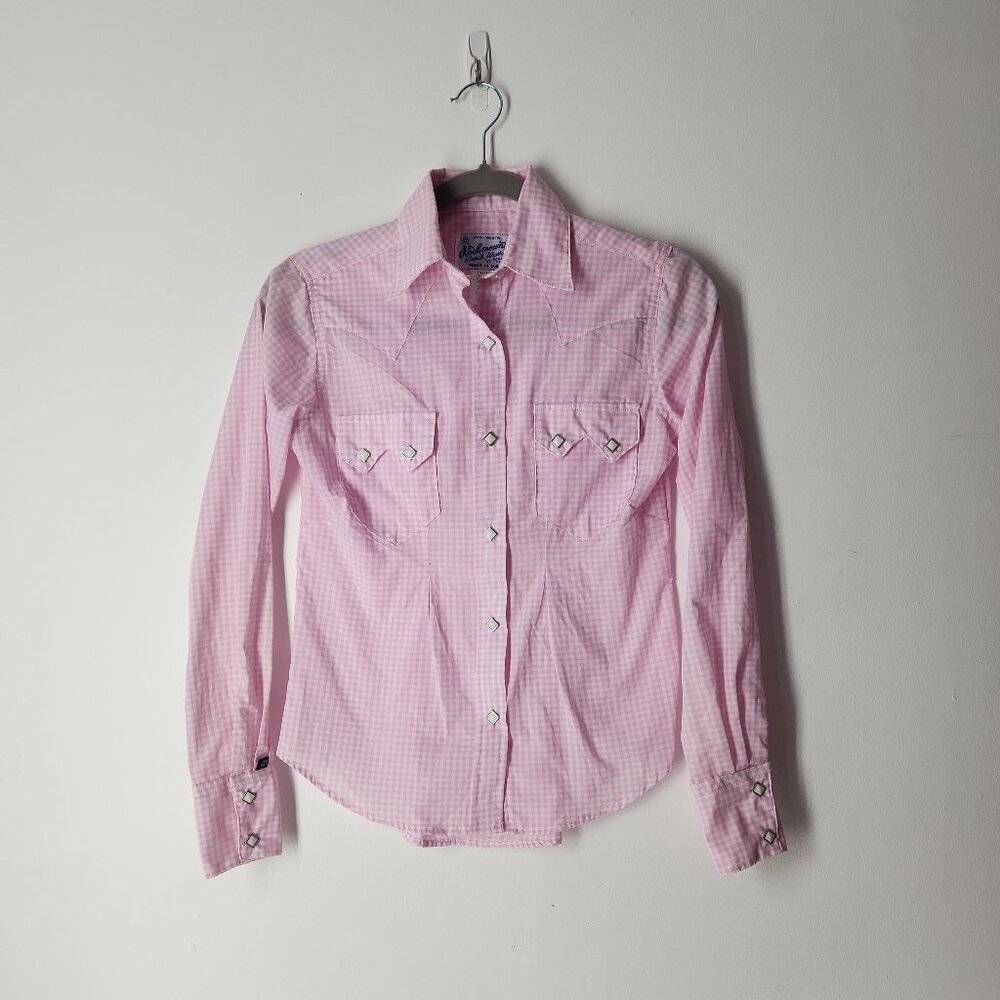Pink Button-Down Western Shirt - Unknown Brand